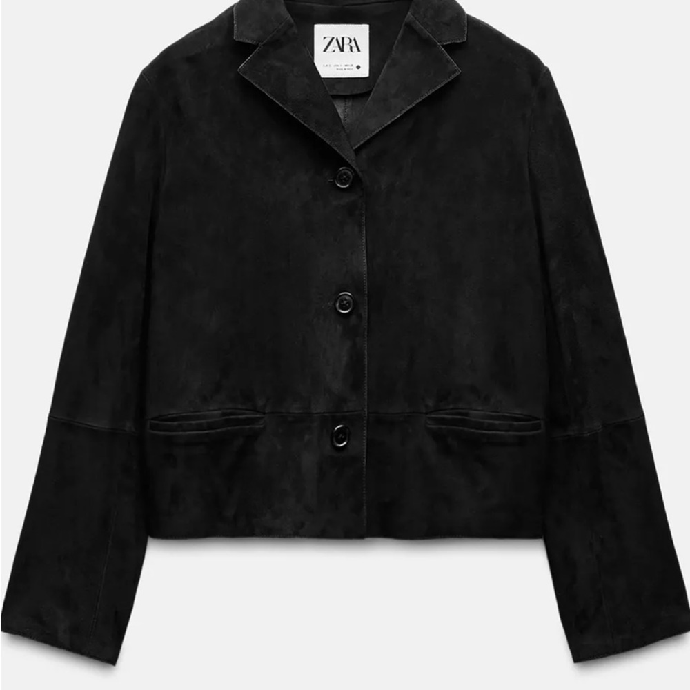 Zara 100% leather jacket! Size small!